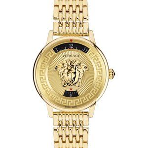 Womens Versace Medusa Gold Fashion Watch New